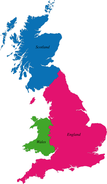 map of the UK